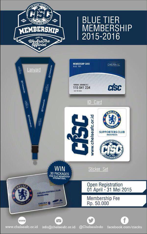 Ayo...Yang mau daftar gabung dgn keluarga besar Chelsea Indonesia Supporters Club..CISC Reg Bali belum terlambat..