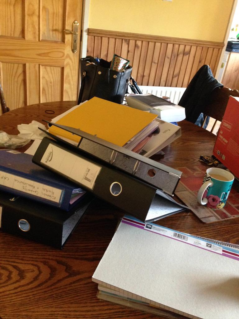 NgConnolly's tweet photo. This is all for two subjects!! 6 weeks to go! #ILoveMyJob #exams http://t.co/NlNmlqoajk