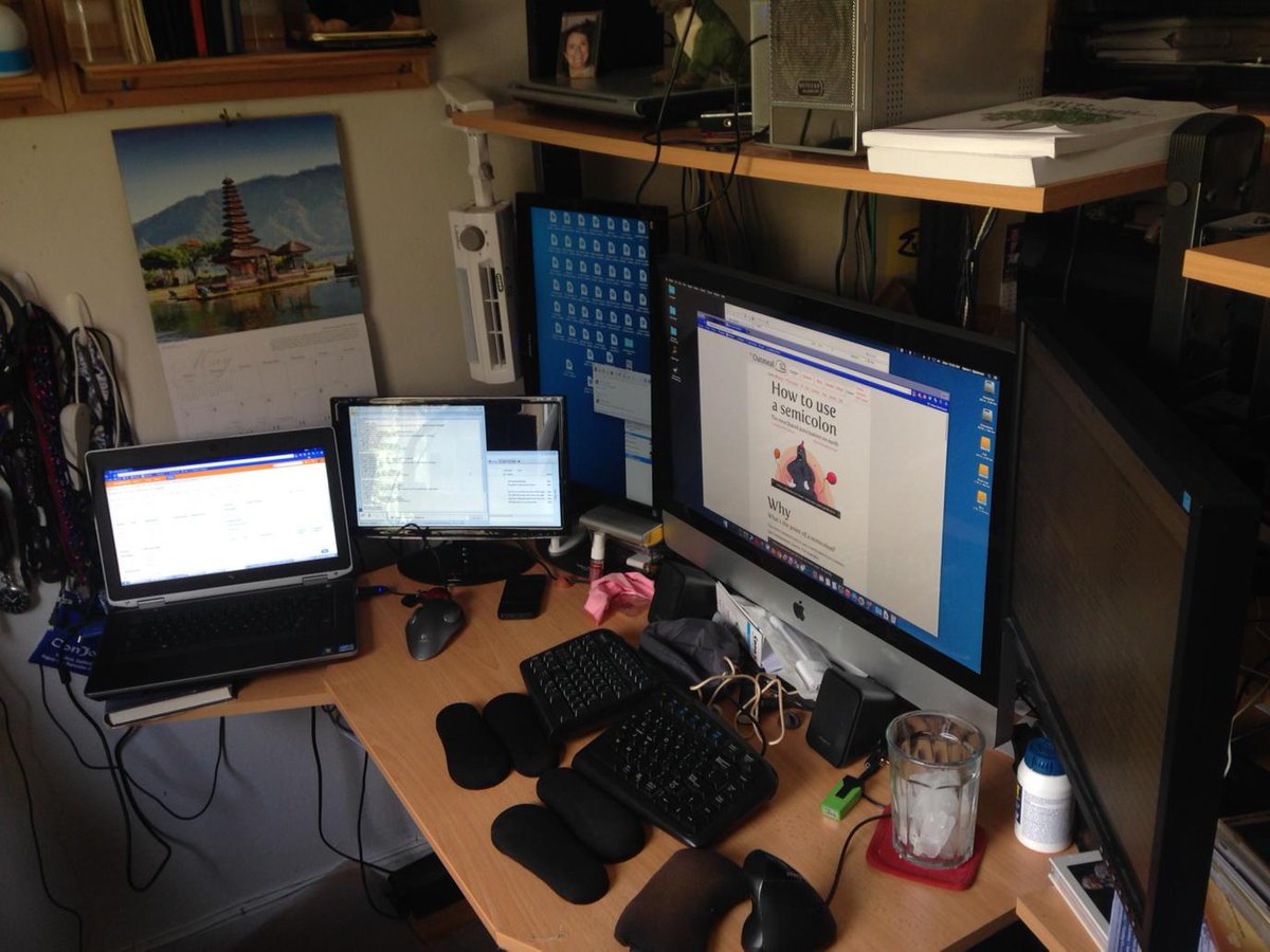 the_ogre's tweet image. I&apos;m working from home this week - this is my workspace. #GeekOverload #WhatHasTheWorldComeTo