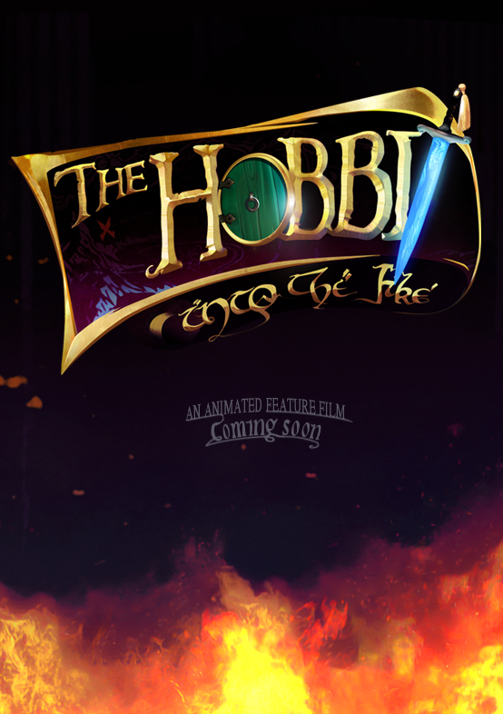 StudioImbue's tweet photo. A poster for our new #Hobbit adaptation, #Intothefire. We're excited, are you? http://t.co/hAcE1iM0xn