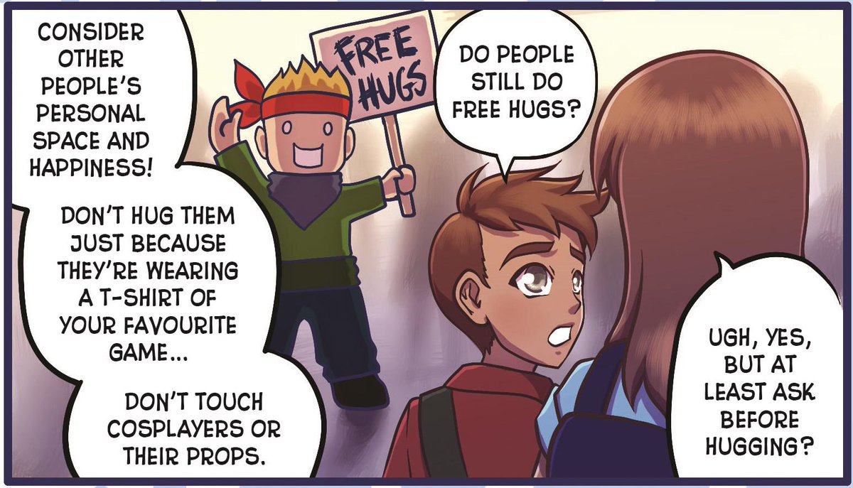 MCMComicCon's tweet photo. Rule Number 1: Respect each other's personal space and happiness. #comic #ComicConRules @sweatdrop http://t.co/GioRKDvfsJ