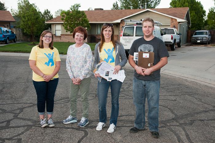 Humanists Doing Good volunteers helping with the Red Cross Fire Preparedness Campaign.