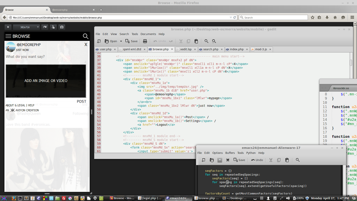 Aviyon_com's tweet photo. More of Merra's #mobile framework. #c #php #js #json #html5 #css3 #webdesign #developer #programmer #aviy #python http://t.co/JMpjszo7EO