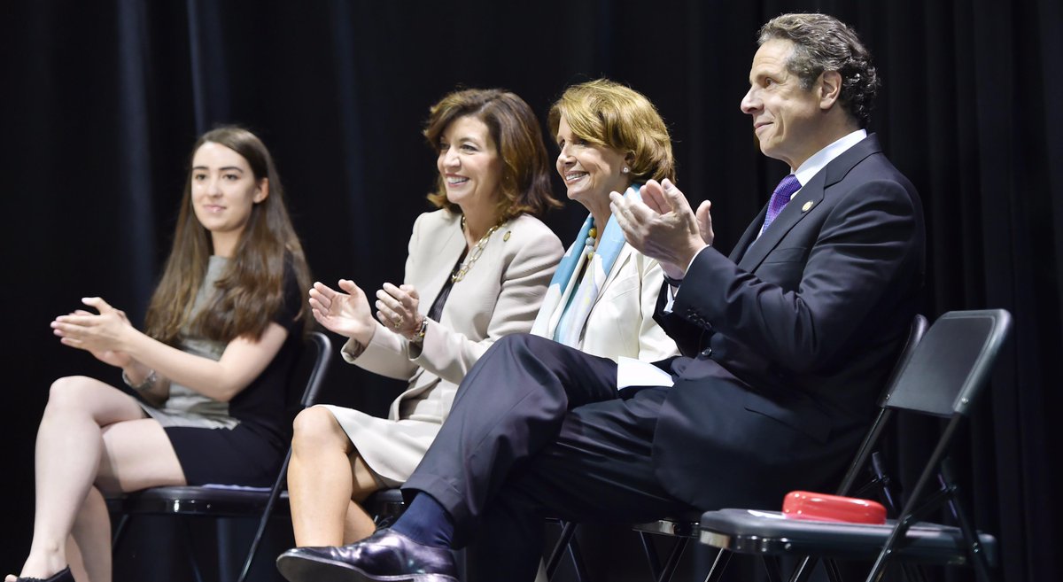 SpeakerPelosi's tweet image. Too many women are sexually assaulted while in college. Joined @NYGovCuomo to discuss why #EnoughIsEnough!