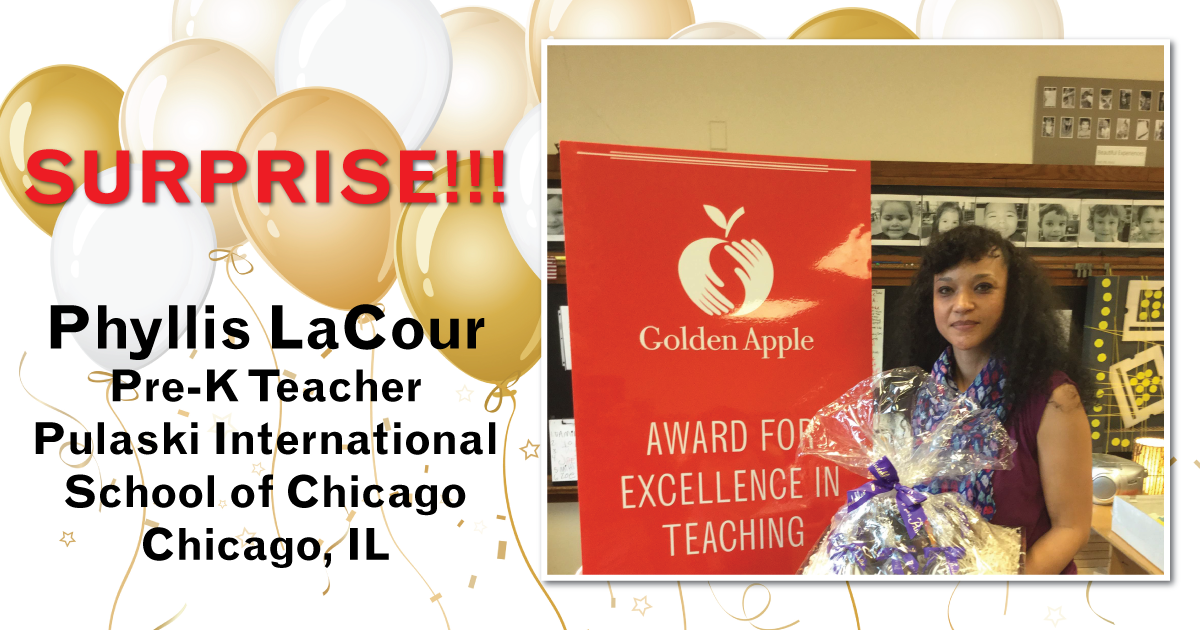 Teach_Golden's tweet photo. Congrats to GA Award recipient Phyllis LaCour, Pre-K teacher @Pulaski_School! #BeGolden http://t.co/62HzCbNzxz http://t.co/66cSgrVSw2