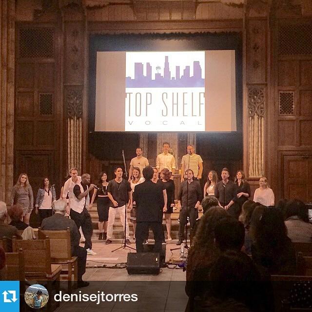 <a href="/topshelfvocal/">Top Shelf Vocal</a> performing at #1stChurchLA in Shatto Chapel! ift.tt/1ExMW5S