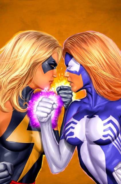 The1stBAT's tweet image. Miss Marvel vs Spider-Woman by Greg Horn by SuperheroinesIdol on DeviantArt #The1stBAT superheroinesidol.deviantart.com/art/Miss-Marve…