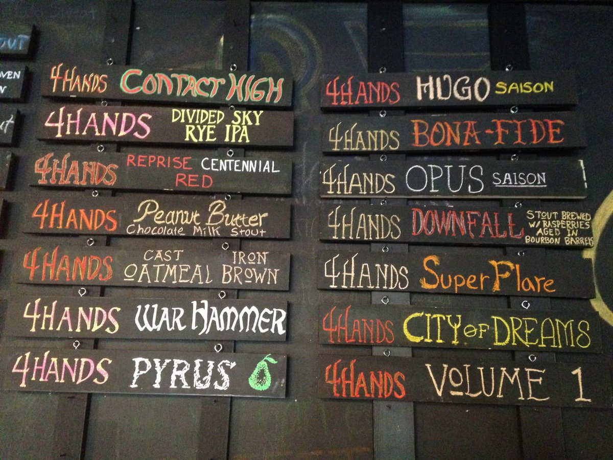 cuginosbar's tweet photo. The list so far for our @4HandsBrewery tap takeover Thursday May 21 at 5:00 @cuginosbar http://t.co/2XPTklvJYg