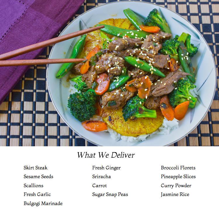 Another #TastyTreat from #ThisWeeksDelivery: #KoreanBulgogi! We deliver all the ingredients right to your door! #GNV