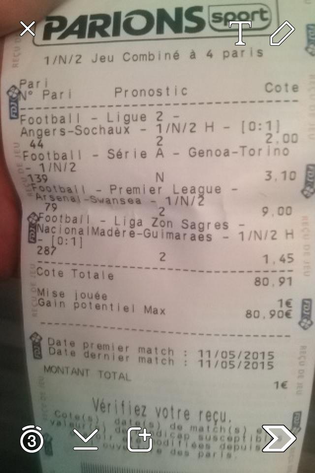 jopronostic's tweet image. Le ticket du jour qui est pas loin de passer ...