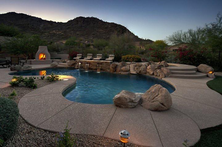 ThunderbirdPool's tweet photo. Custom Pool Renovation in West Wing #Peoria #Poolremodel #remodel #waterfalls http://t.co/C5Fqyam3R4