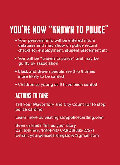 StopCardingNow's tweet photo. @DesmondCole How many times have you been stopped lately #redcardcampaign #stoppolicecarding http://t.co/XxvJHPBq79