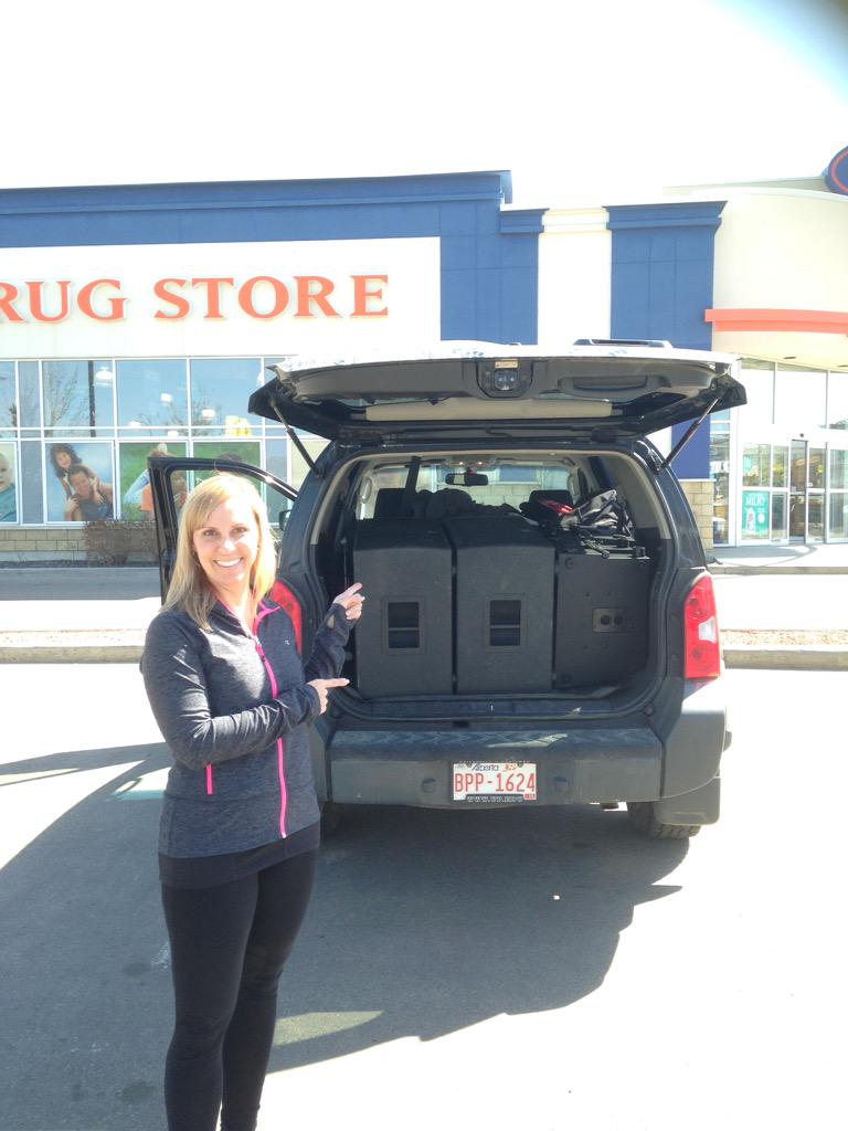 PLAY_Educator's tweet photo. Sound system...check! Sound guy...check! Next stop, Olds. Here we come #aslc2015 http://t.co/oED3Nrw13n