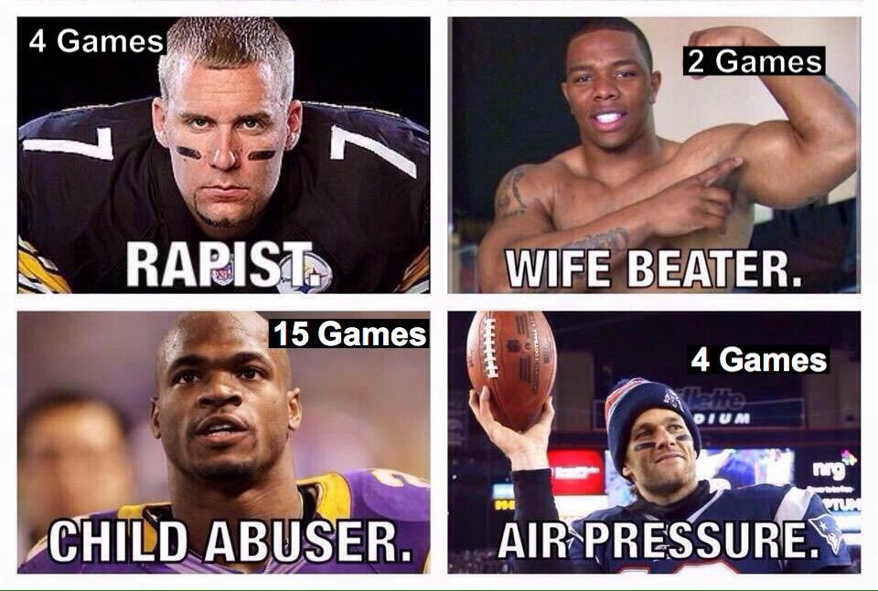 N3Pats's tweet photo. Where's the logic in theses suspensions #FireGoodell http://t.co/cskK9ZUwIo