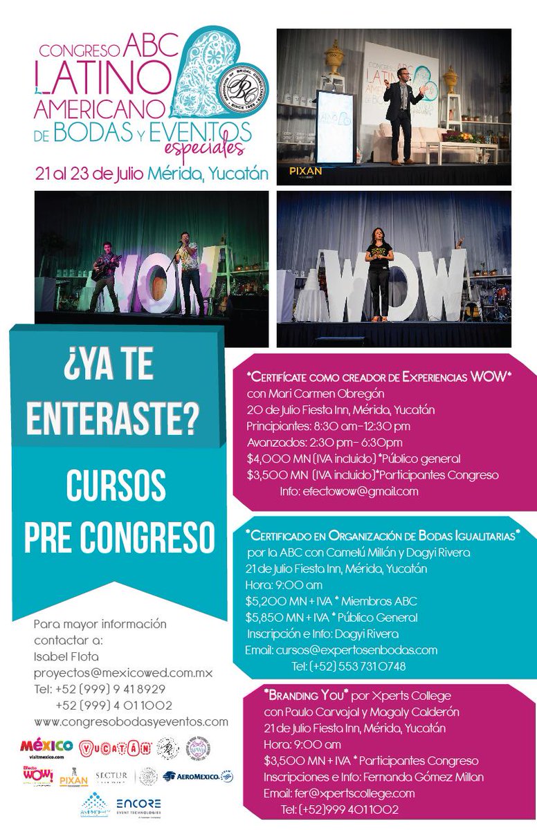 CongresodeBodas's tweet photo. Tenemos cursos pre Congreso con @Dagyi @charms73 @pcarvajal ¡Inscríbete! http://t.co/8yZwRrGJcc