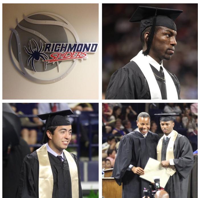 Coach_RobJones's tweet photo. So proud of Kendall Anthony, Zach Chu and Trey Davis. 2015 UR graduates. #Spiders4Life #OneRichmond http://t.co/WXI2TkE9tI