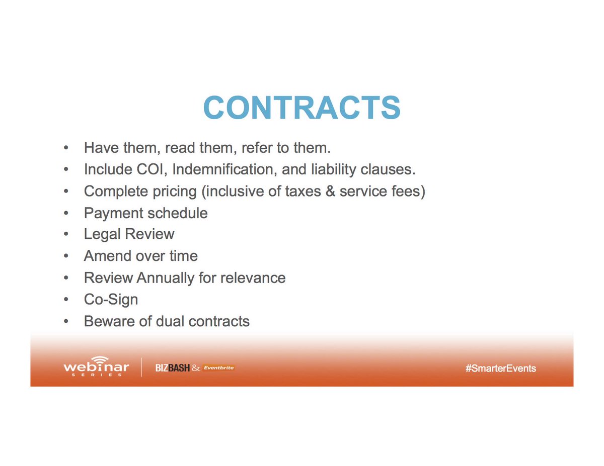 BizBashLive's tweet image. Contract Tips for Event and Meeting Professionals  #eventprofs #meetingprofs