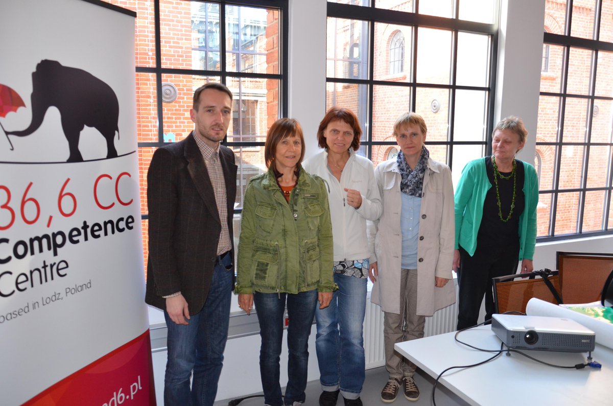 ShareIT_project's tweet image. A group of 4 trainers from Switzerland and Germany have started their exchange at 36,6CC in Lodz, Poland.