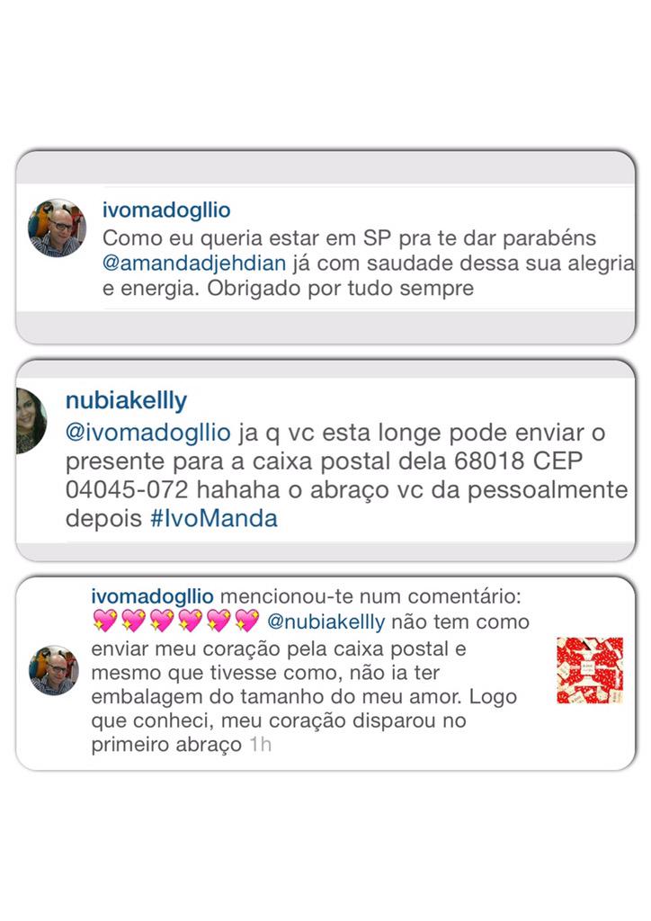 NubiaKelly's tweet photo. Socorro olha o @ivomadogllio nos coments 🙊😂 hahaha assume na lata o que sente. #IvoManda http://t.co/VYPlv1x36O