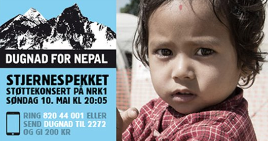 NorwayinNepal's tweet photo. $2.4 mill collected for earthquake victims by norwegian ppl. Great to see norwegian orgs. work together for #Nepal http://t.co/bSLVGlJNQA