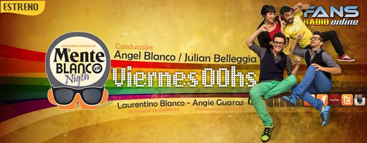 MenteEnBlancoOK's tweet photo. #NoPuedoVivirSin #Estreno Viernes 15/05 en @fansradiook #MenteEnBlancoNight con @JuliBelleggia @angelblancoOK y mas! http://t.co/H5vznKXIq3