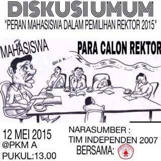 Yuk nanti jam 13.00 merapat ke PKM A untuk DISKUSI UMUM "PERAN MAHASISWA DALAM PILREK 2015" bersama <a href="/BEM_FHUNTIRTA/">BEM FH Universitas Sultan Ageng Tirtayasa</a>