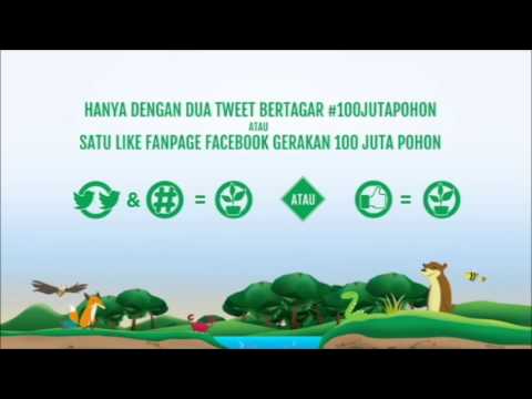 Kunjungi 100jutapohon.com  kemudian LOGIN dan kamu sudah menyumbang 1 pohon