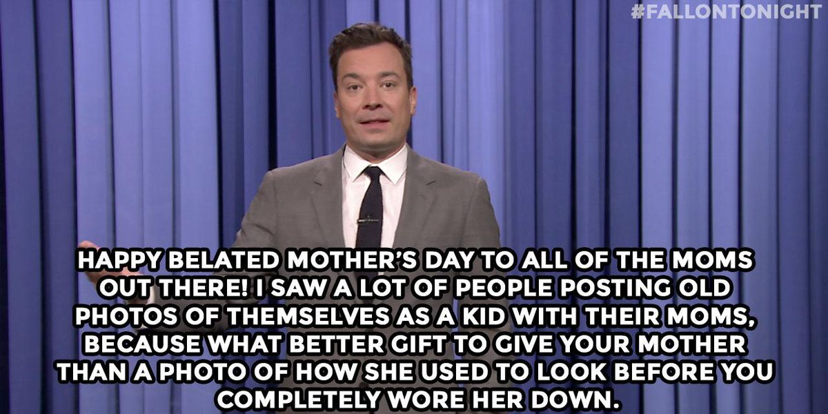 FallonTonight's tweet photo. "Happy Belated Mother’s Day to all of the moms out there! I saw a lot of people posting old photos..." #FallonTonight http://t.co/4Nl7IsUocq