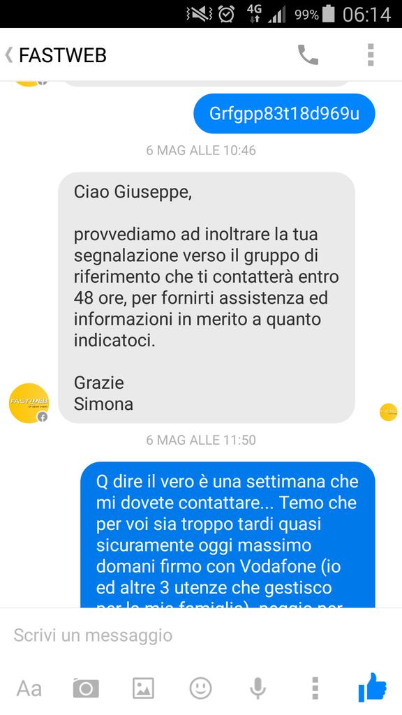 giuseg7's tweet photo. @FASTWEBHelp 48 ore dal 6 maggio sono passate? La cosa incredibile è come vengo rimbalzato... http://t.co/YYm3EGjqqO