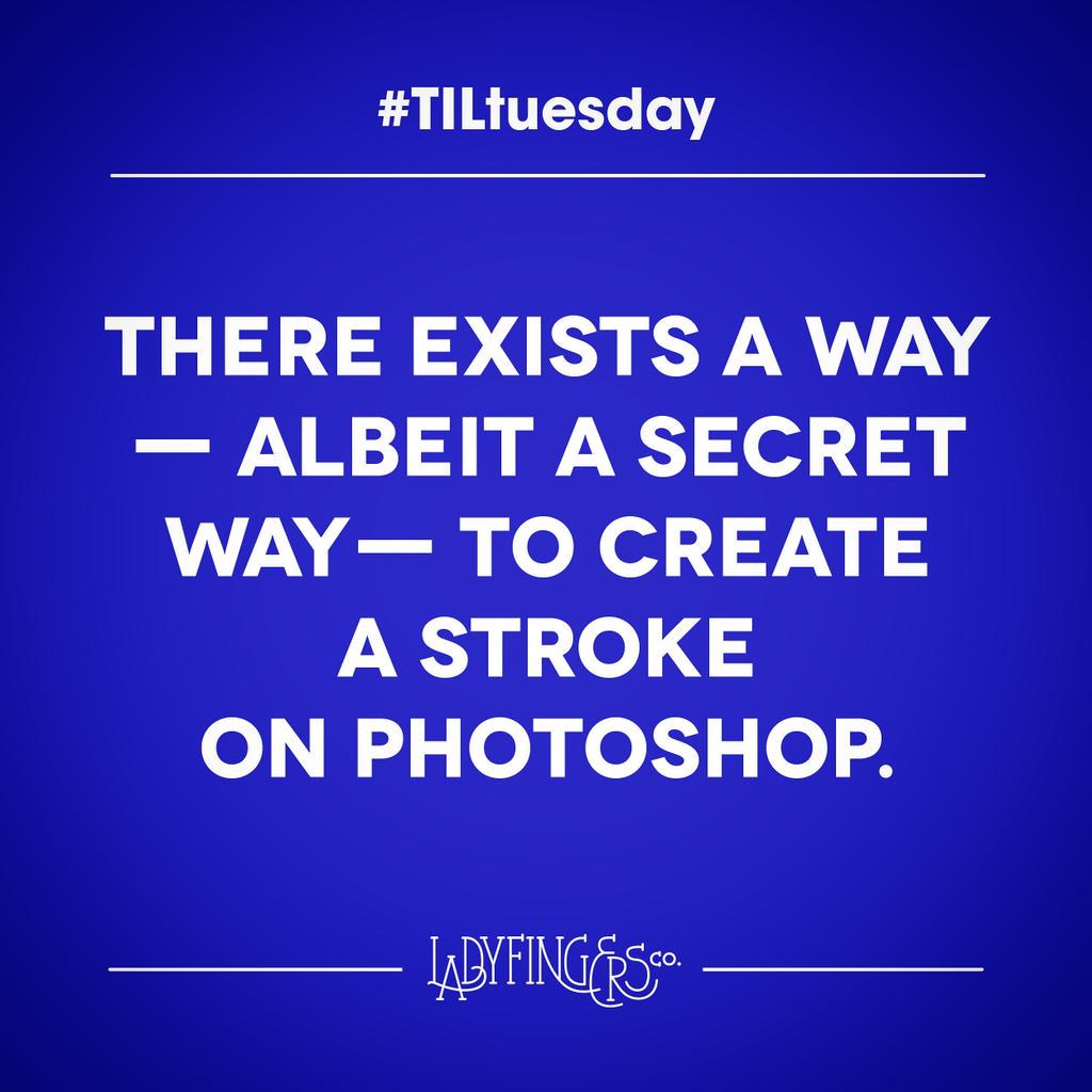 Ladyfingersco_4's tweet photo. Whoever knew?! #Photoshop #secret #graphicdesignproblems #hacks #everydaywisdom #TILtuesday #ladyfingersco. http://t.co/yWOE2KJIox