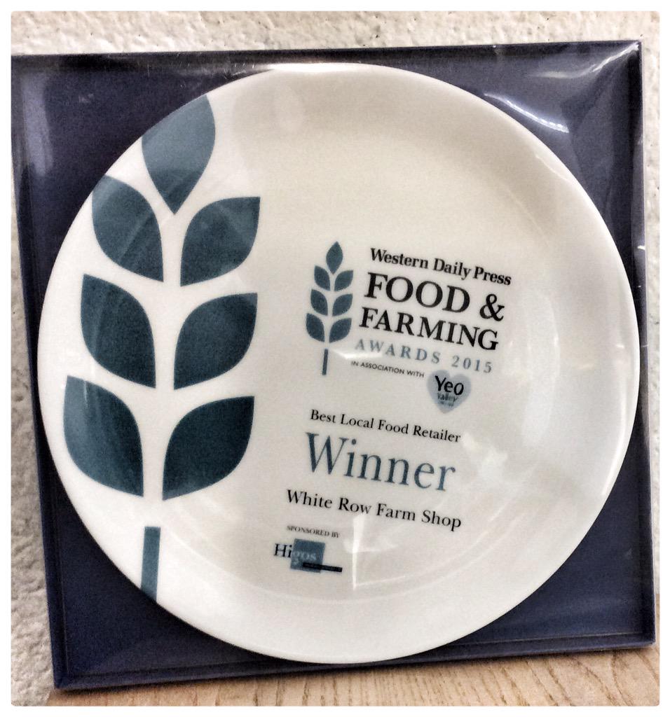 WhiteRowFarm's tweet photo. Very excited at the farm today.Winner 'best local food retailer' #WDPFoodandFarming huge congratulations to everyone http://t.co/RJPQdAjEsn
