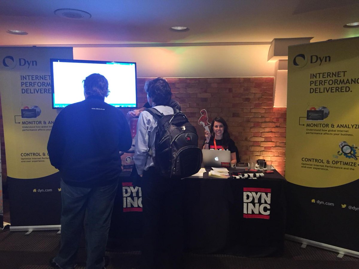 JessyReilly's tweet image. Come check @Dyn out at #spiceworldlondon for all things #InternetPerformance related! (And cool free t-shirts)