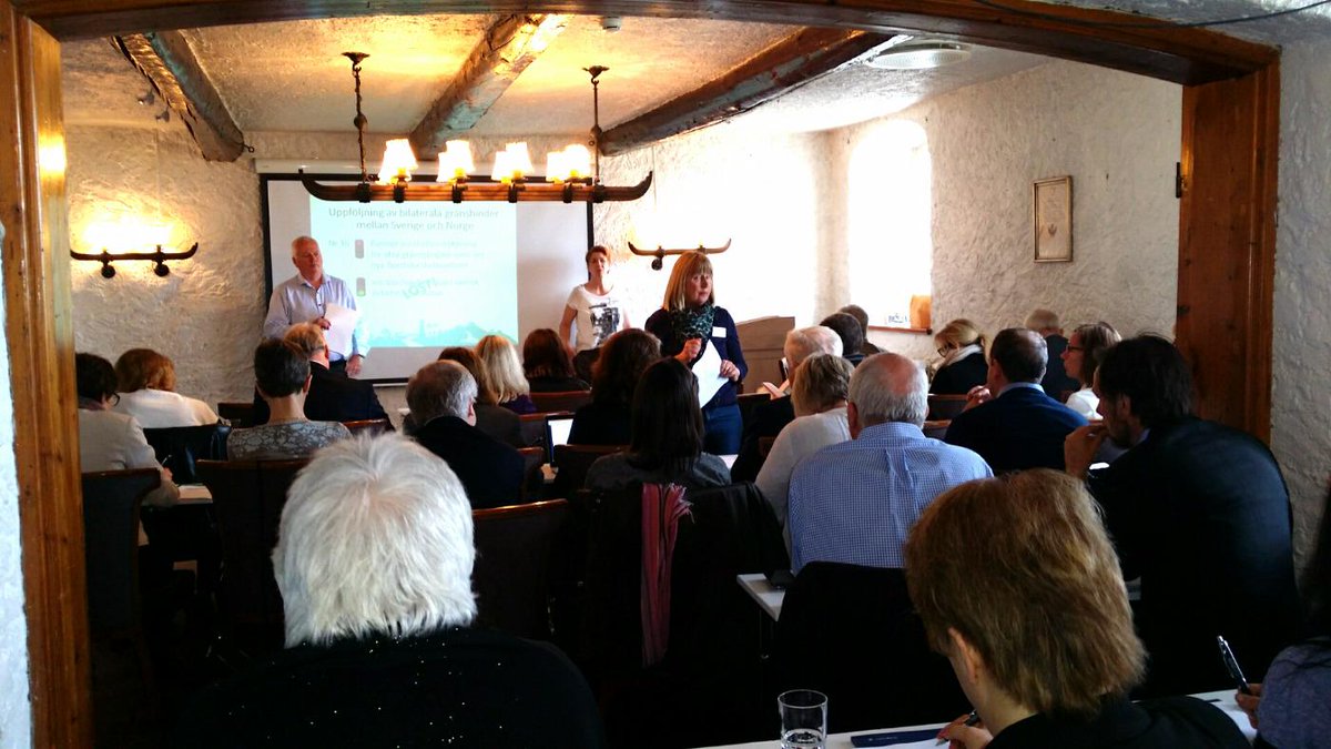 grensetjansten's tweet image. Löst gränshinder presenteras på #gränsrådet i Kongsvinger. #gränshinder