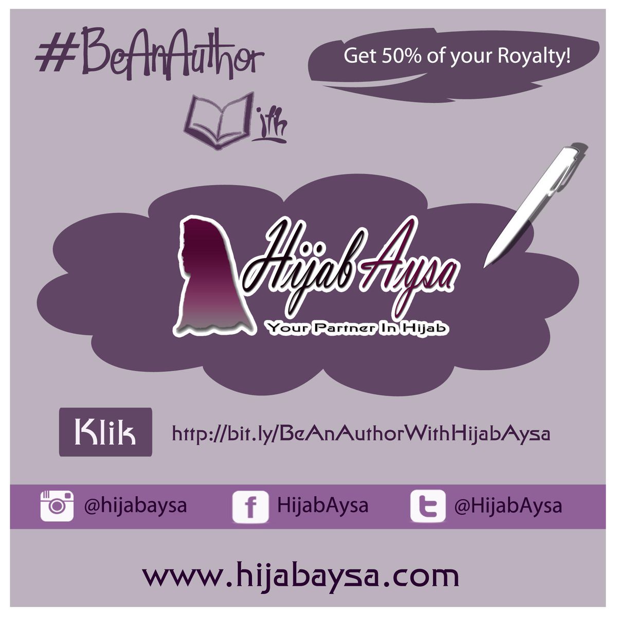 HijabAysa's tweet photo. @Khafila hey kawan nih tolong bantu share info menarik ini ya bagi yang ingin menyalurkan bakat #BeAnAuthor :) http://t.co/eT234nv0bH