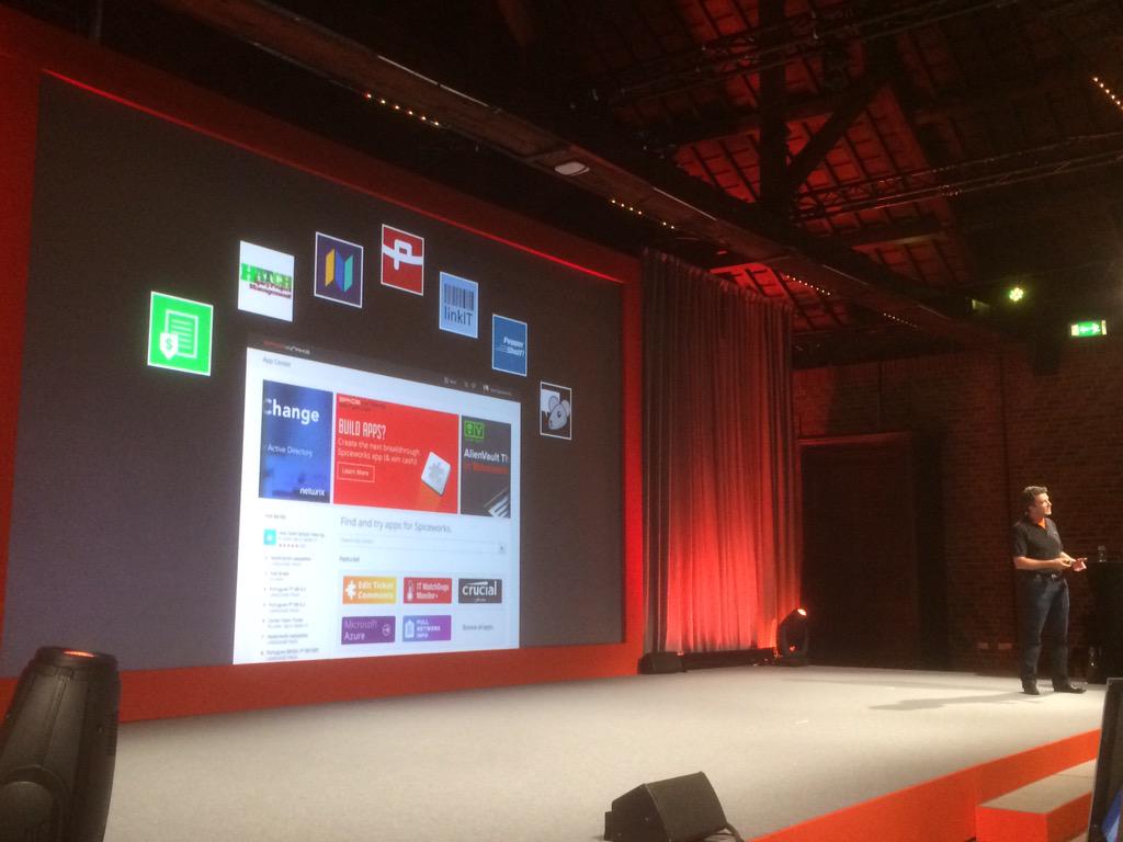 jay_hallberg's tweet image. Spiceworks App Center officially launched and live at #SpiceWorldLondon. Big evolution for us and IT!