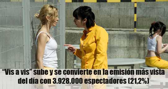 atresmediacom's tweet photo. #Audiencias I
@visavisoficial es la emisión más vista del día con más de 3,9 millones de espectadores en @antena3com http://t.co/4f9dPfw8HE