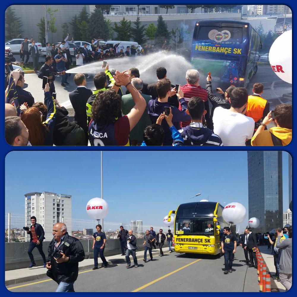 #FenerbahçeÜlker'i Madrid'e Arena'dan uğurladık. Takıma #FinalFour'da başarılar diliyoruz. #EfsaneOlursun #F4Glory