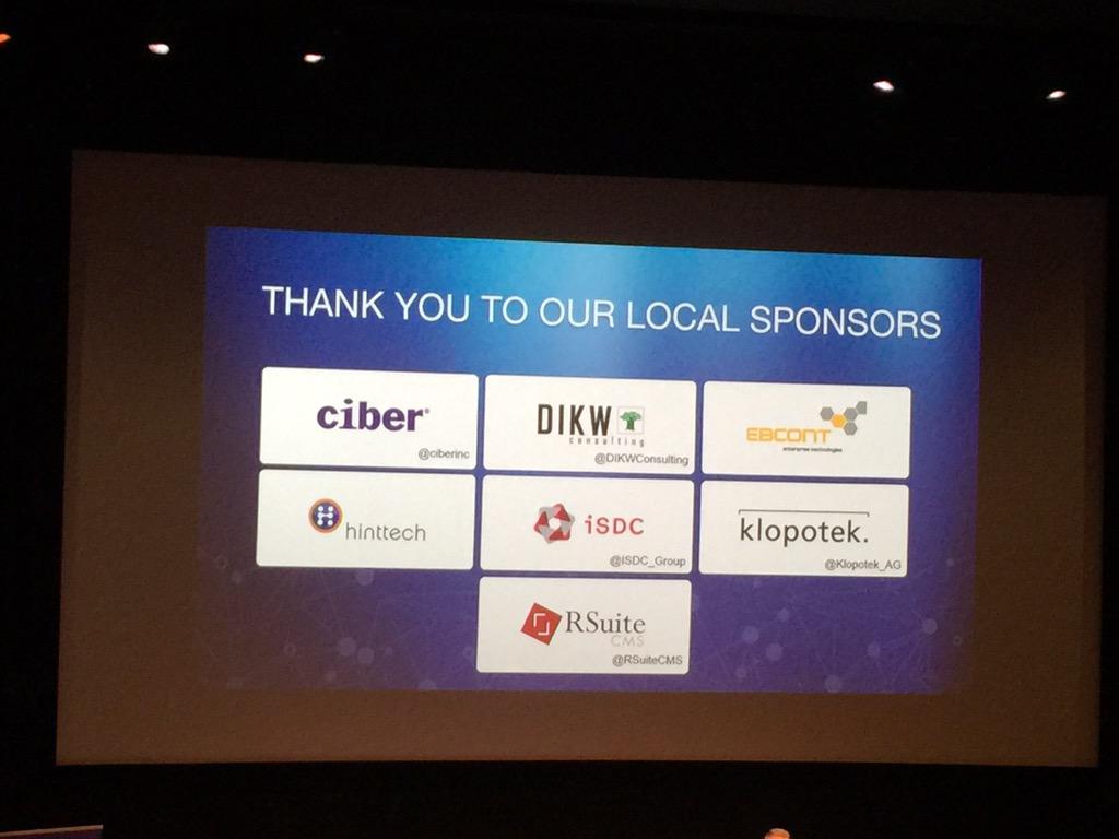 MarkLogic World - thanks to our local sponsors for making it happen ! #MLW15