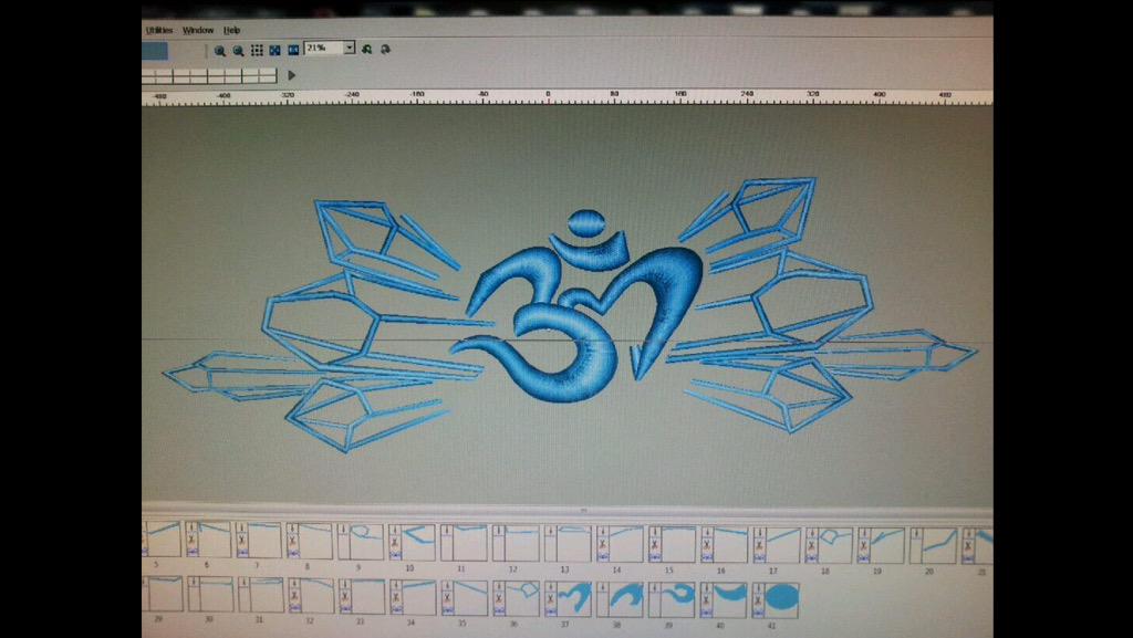 ConsciousCreatu's tweet photo. Throwback pic of one of our first designs coming to life!  Created by @lynziesart #art #embroidery #design #fashion http://t.co/fAD7pLg3s3