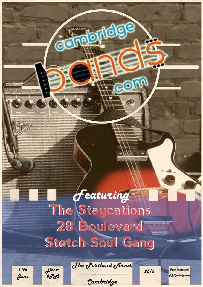 The offical flyer for our gig @ <a href="/ThePortlandArms/">The Portland Arms</a> on June 11th w/ @The_Staycations, <a href="/28Boulevard/">28 Boulevard</a> + <a href="/StretchSoulGang/">Stretch Soul Gang</a>