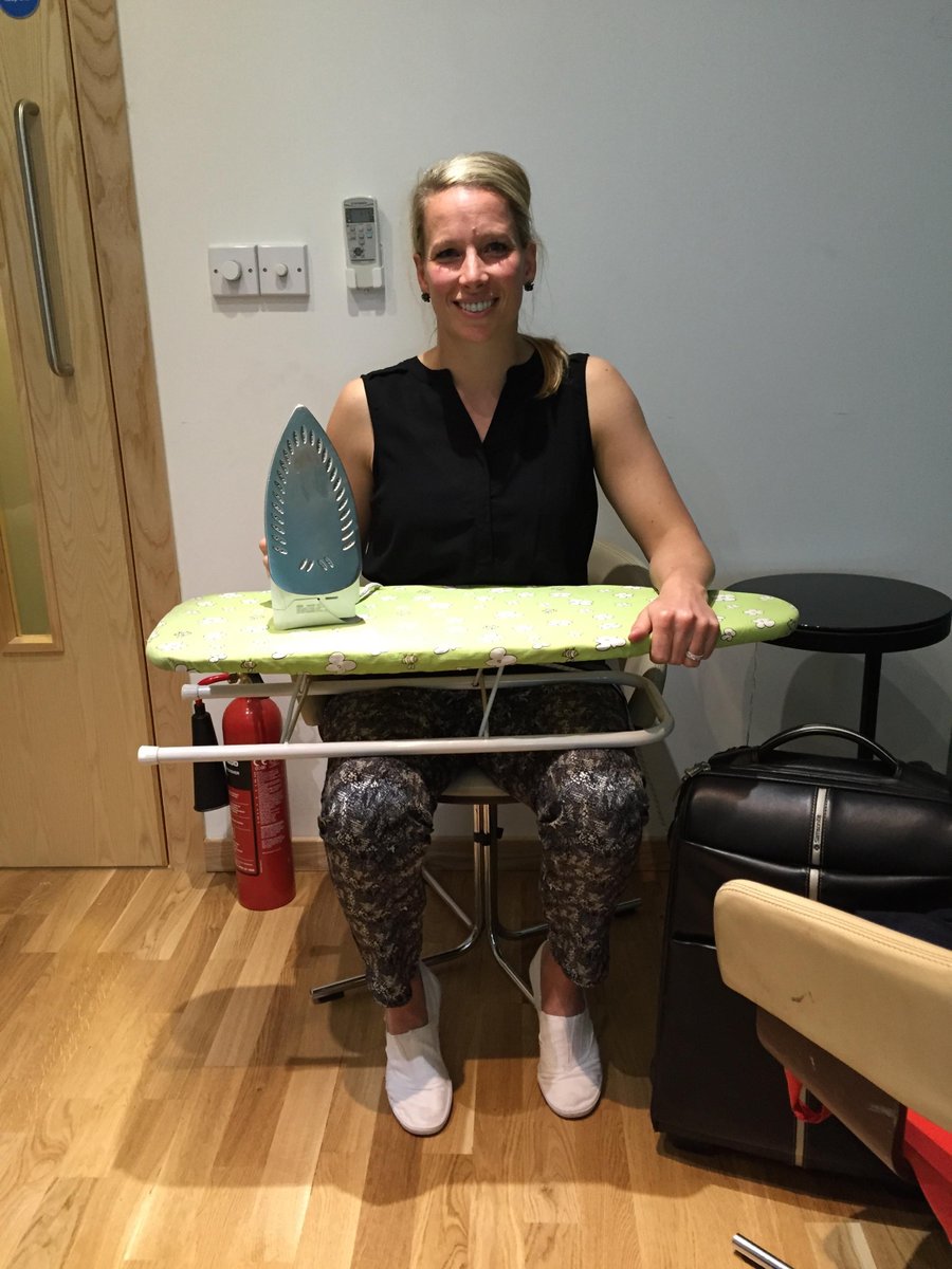 JacquiOatley's tweet photo. @rach_brown1 New career in telly sorted - as the ironing lady. #nocreasing #BBCWFS http://t.co/eC6takY0kf