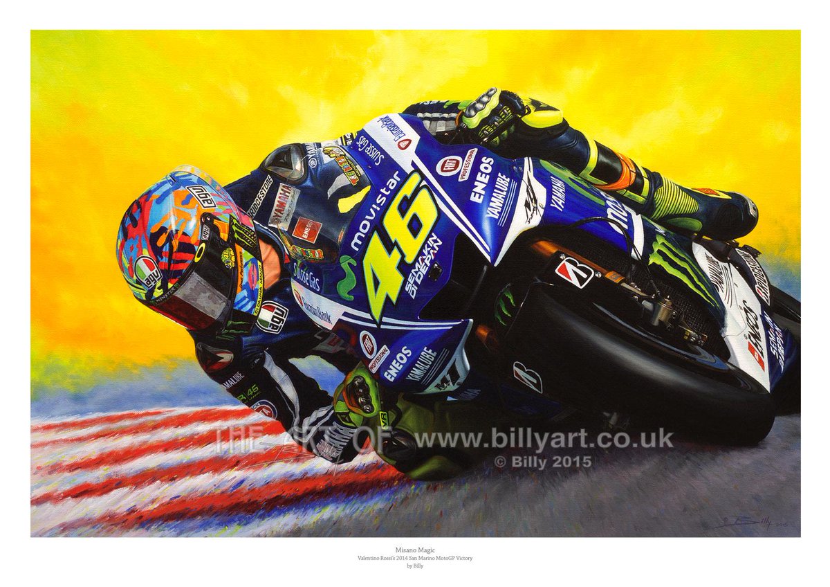 Billy Art on Twitter: "#ValentinoRossi #MotoGP fine art ...
