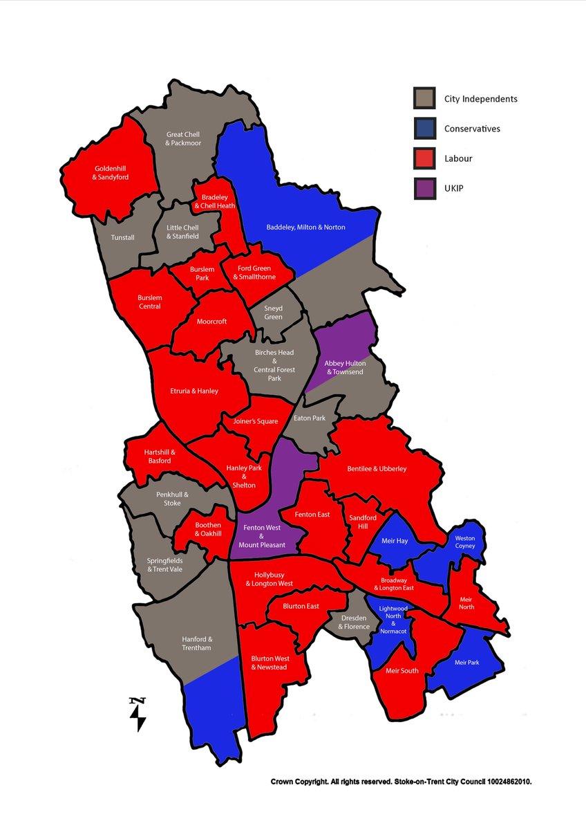 Stoke On Trent Boundary Map Stoke-On-Trent Cc On Twitter: "Here Is A Map Of The City By Ward &  Political Party #Sotelections Http://T.co/D49Lqhoki2" / Twitter