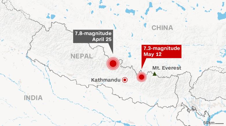 CNN's tweet photo. Another powerful earthquake hits Nepal. As aid organizations respond, here's how you can help: http://t.co/incIJTawoW http://t.co/AOIuzp96kJ