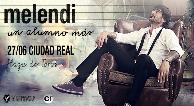 wikiCR's tweet photo. CONFIRMADO: Concierto MELENDI en #CiudadReal el próximo 27/06 #GiraUnAlumnoMás. Entradas en http://t.co/4XVxk28iDC http://t.co/cguZkVZAFW