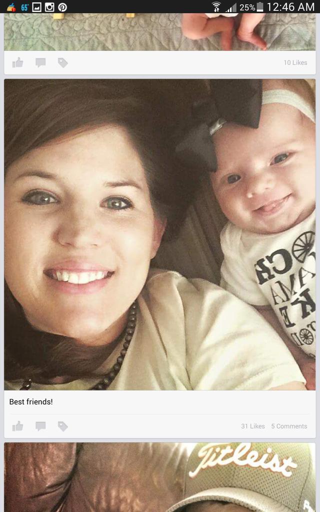 My new granddaughter with her mama.  She's 6 weeks old.  #LeddyPearl