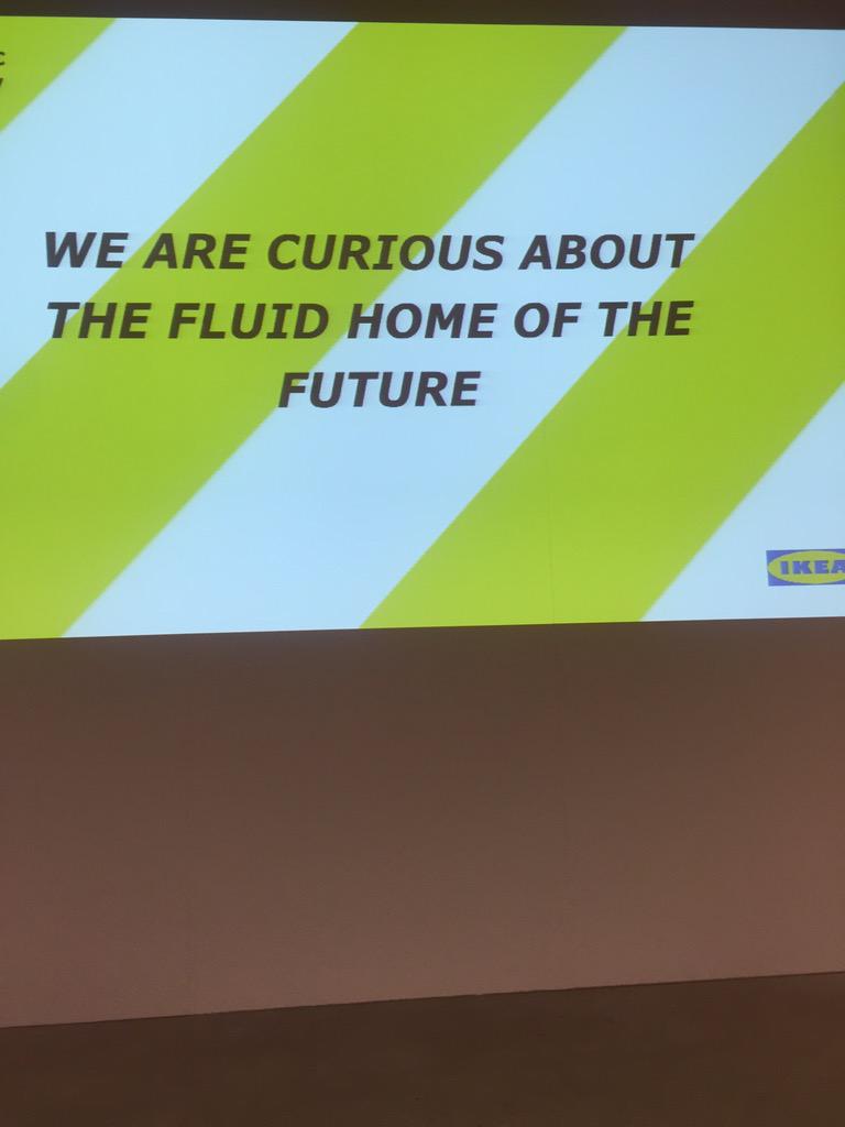 Boligcious's tweet photo. "We are curious about the fluid home of the future" says Marcus Engmann, design manager IKEA http://t.co/6qsXqcVoYC