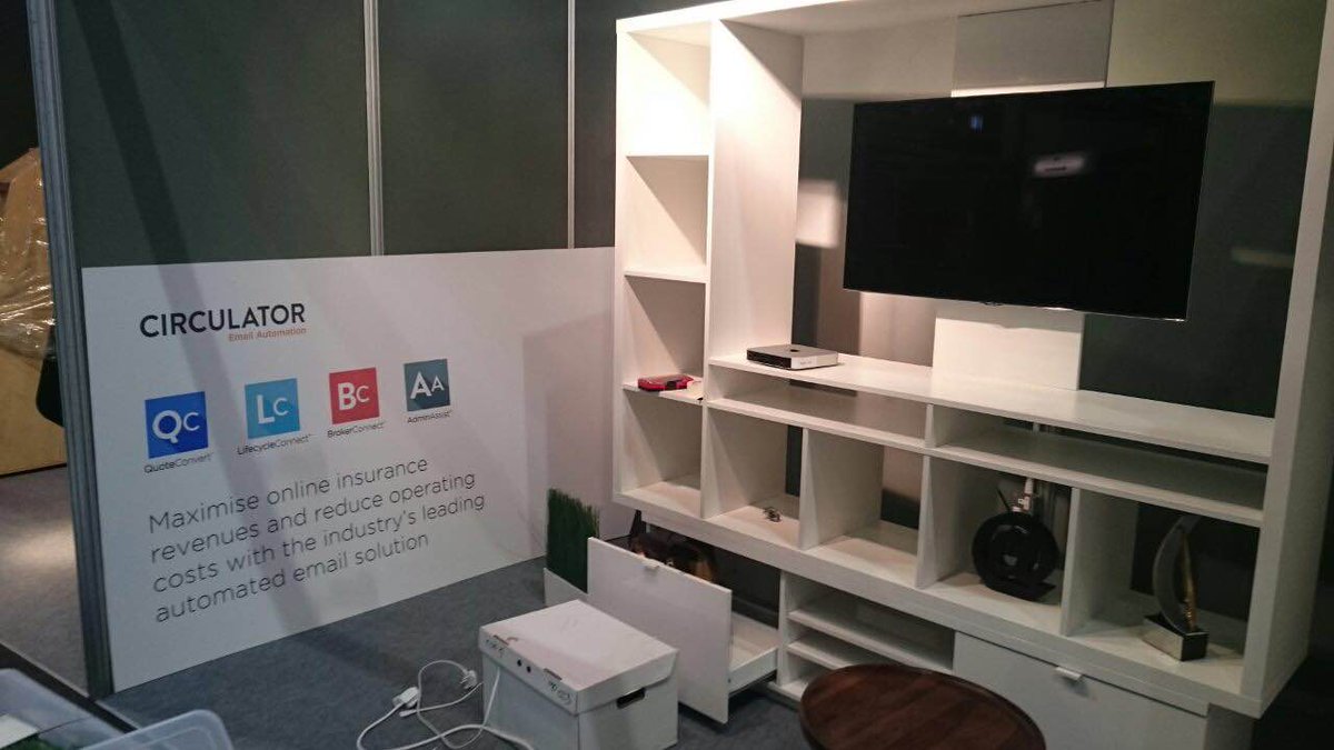 CirculatorHQ's tweet image. Preparations well under way! Team hard at work building the stand at G54 #BIBA2015 #BIBAFever