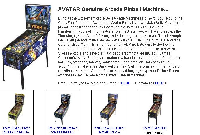 WebAdvance's tweet photo. AVATAR PINBALL Machine for Home, and Many Other Greats. http://t.co/gpgRy0w8BZ Addams Family, Classics, New HiTek Too http://t.co/mvbiaPJXMi