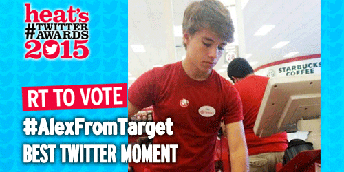 heatworld's tweet image. RT to vote #AlexFromTarget as Best Twitter Moment in our #TwitterAwards! 😍😍😍 po.st/56qR2S